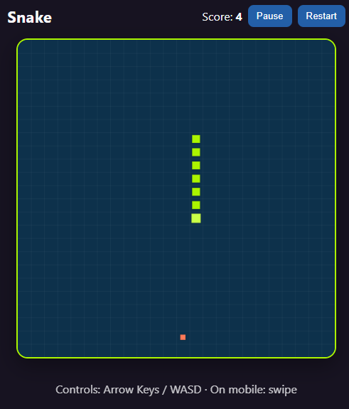 Screenshot of Snake